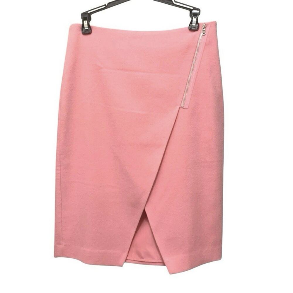 LOFT Pink Wrap Style Skirt Knee Length Size 6 NWT